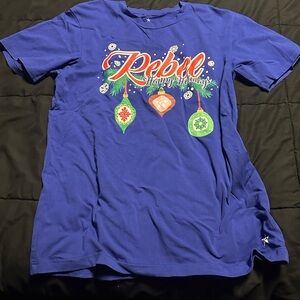 Rebel athletic cheer holiday tee